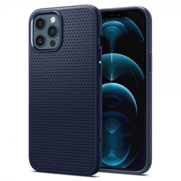 Spigen iPhone 12/iPhone 12 Pro Cover Liquid Air Navy Blue