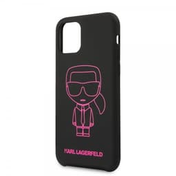 Karl Lagerfeld iPhone 11 Pro Max Kuori Silikoniii Cover Musta