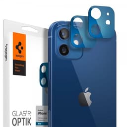 Spigen iPhone 12 Kameran linssinsuojus Glas.tR Optik 2 kpl Sininen