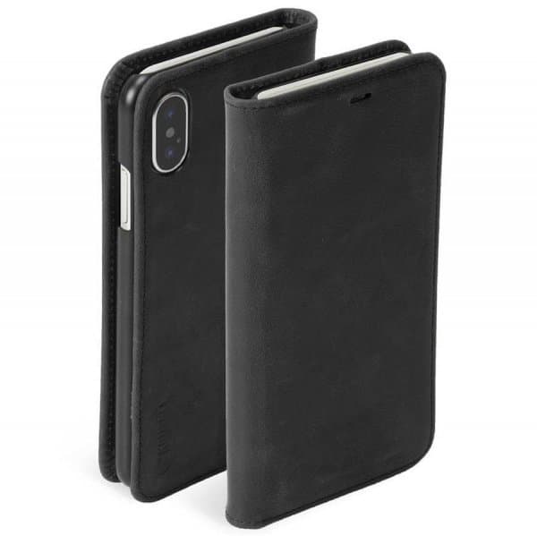 Krusell iPhone X/Xs Fodral Sunne Foliowallet Vintage Black