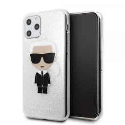 Karl Lagerfeld iPhone 11 Pro Max Skal Iconic Glitter Cover Silver