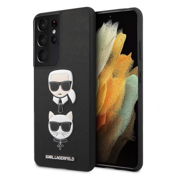 Karl Lagerfeld Samsung Galaxy S21 Ultra Skal Saffiano Karl & Choupette Svart