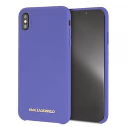 Karl Lagerfeld iPhone Xs Max Deksel Silikon LageRFeld Gull Logo Lilla