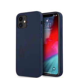 Guess iPhone 12/iPhone 12 Pro Kuori Vintage Silicone Sininen