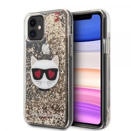 Karl Lagerfeld iPhone 11 Kuori Karl & Choupette Kimallus Kulta