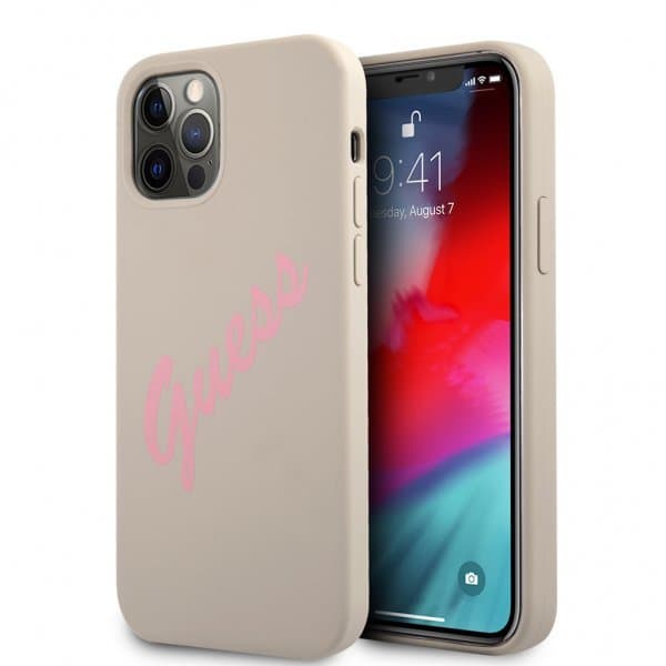 Guess iPhone 12/iPhone 12 Pro Skal Vintage Silicone Grå