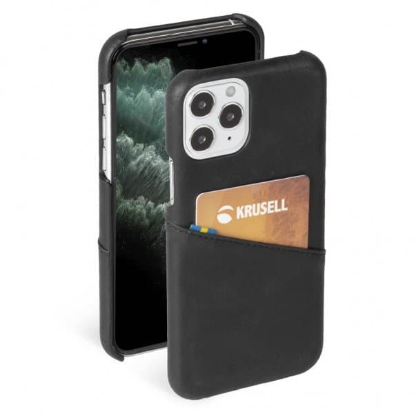 Krusell iPhone 12 Pro Max Deksel Sunne CardCover Vintage Black