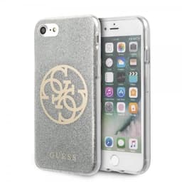 Guess iPhone 7/8/SE Cover Glitter Circle Sølv