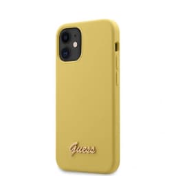 Guess iPhone 12 Mini Skal Metal Logo Gul