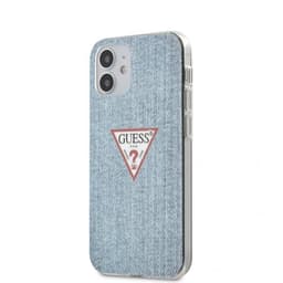 Guess iPhone 12 Mini Cover Denim Triangle Lyseblå