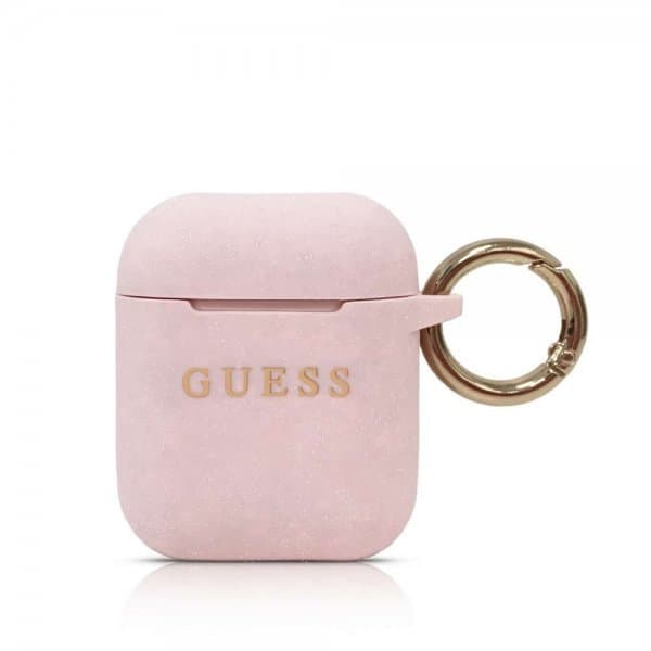 Guess AirPods (1/2) Skal med Logo Rosa