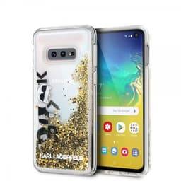 Karl Lagerfeld Samsung Galaxy S10E Deksel Hardplast Gull Glitter Transparent