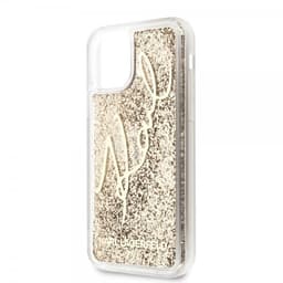 Karl Lagerfeld iPhone 11 Pro Max Suojakuori Glitter Signature Cover Keltainend