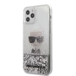Karl Lagerfeld iPhone 12/iPhone 12 Pro Suojakuori Liquid Glitter Hopea