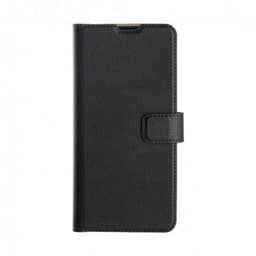 XQISIT Samsung Galaxy A12 Kotelo Slim Wallet Selection Musta