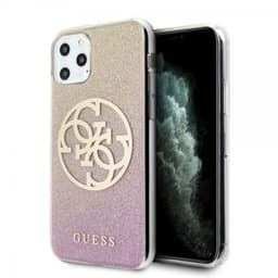 Guess iPhone 11 Pro Max Deksel Glitter Circle Rosegull