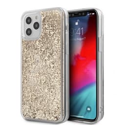 Guess iPhone 12/iPhone 12 Pro Suojakuori Liquid Glitter Kulta