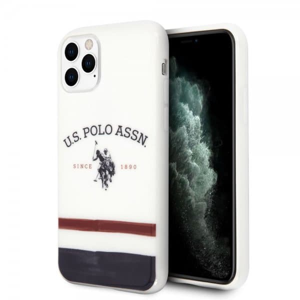 U.S. Polo iPhone 11 Pro Max Skal Tricolore Vit