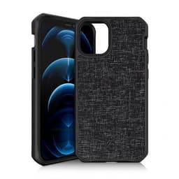ItSkins iPhone 12/iPhone 12 Pro Kuori FeroniaBio Fiber Musta
