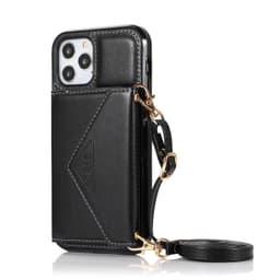 iPhone 12 Mini Cover lompakkokotelo PU-nahka musta