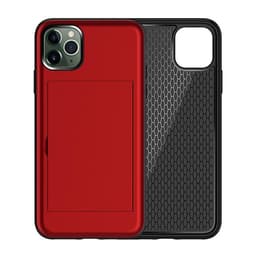 iPhone 11 Pro Max skal med kortfack TPU/PC Röd