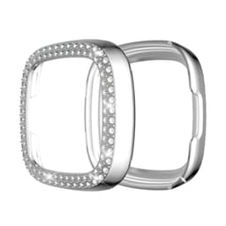 Fitbit Versa 3 heltäckande skal Silver/Rhinestones