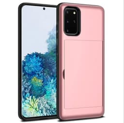 Samsung S20 Plus -korttipaikka vaaleanpunaisella korttipaikalla
