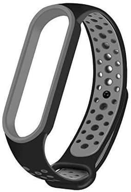 Xiamoi Mi Band 5 armband silikon Svart/Grå