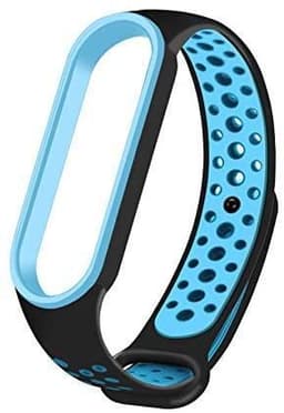 Xiamoi Mi Band 5 rannekoru silikoni musta / sininen