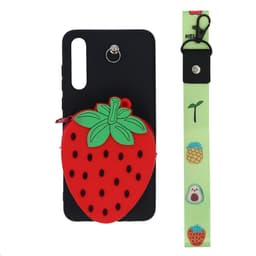 Kolmiulotteinen kolikkokotelo Huawei P20 Pro -puhelimelle - musta / punainen