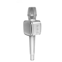 Langaton karaoke-mikrofoni, jossa Bluetooth-kaiutin, hopea