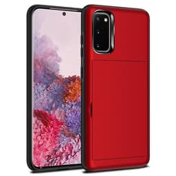 Samsung S20 etui med kortspor Rød