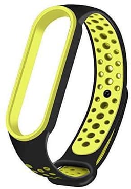 Xiamoi Mi Band 5 rannekoru silikoni musta / keltainen