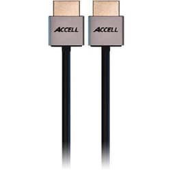 ACCELL ProULTRA Tynn, HDMI-kabel, 1.4, ha-ha, 4K, 3D, 1m, svart