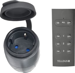 Telldus Mini IP44 fjernstyret udendørs stikkontakt