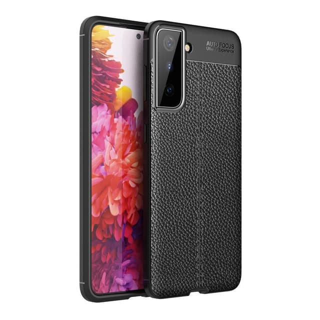 Samsung Galaxy S21+ (Plus) TPU-skal Litchi Grain - Svart
