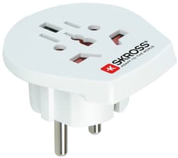 SKross reiseadapter for Europa
