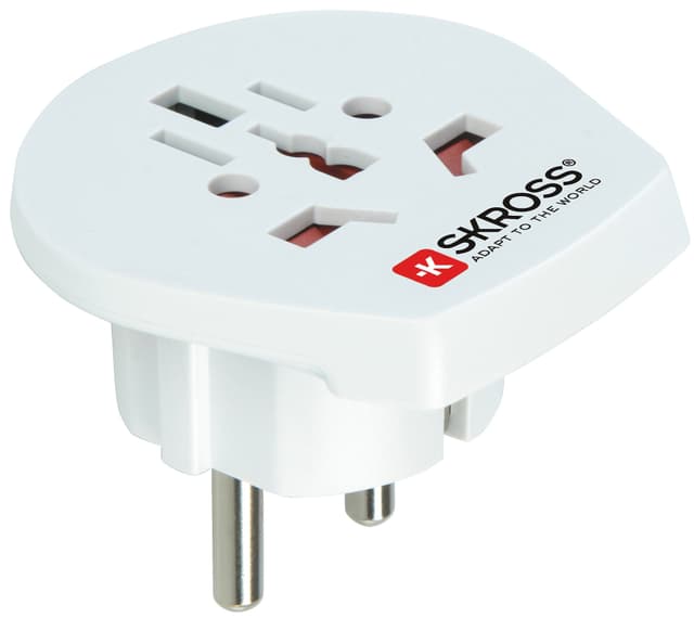 SKross reiseadapter for Europa