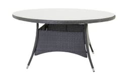 Utebord / matbord volta ø 150 cm - svart / glas