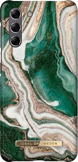 iDeal of Sweden Samsung Galaxy S21 suojakuori (Golden Jade Marble)