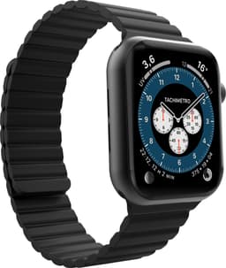 Puro Icon Link sportsreim i silikon til Apple Watch 42-45 mm (sort)