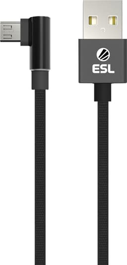 ESL USB to microUSB gaming kabel 1 m (sort)