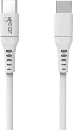 Gear USB-C till USB-C 2.0 kabel 2m (vit)