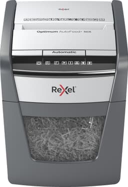 Rexel Optimum AutoFeed+ 50X makulator med krysskutting