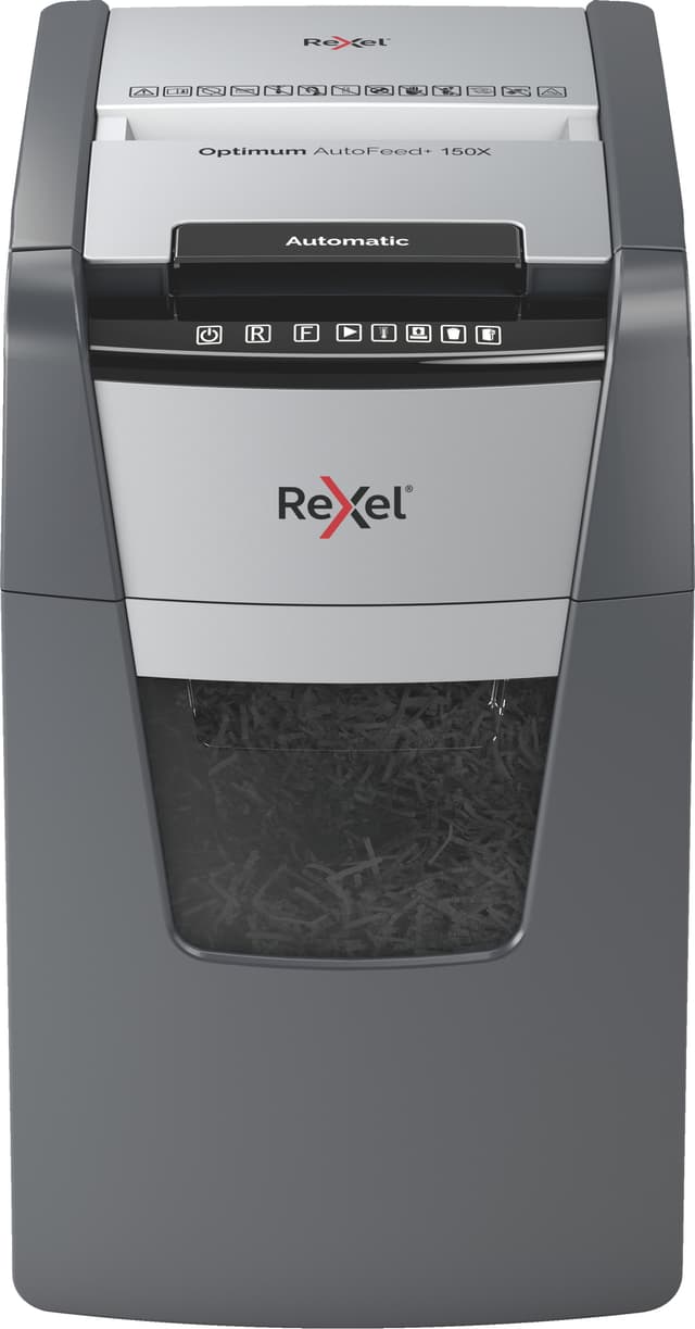 Rexel Optimum AutoFeed+ 150X makulator med krysskutting