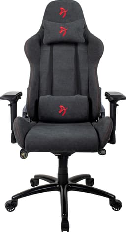 Arozzi Verona Signature Soft Fabric gaming stol (grå med rødt logo)