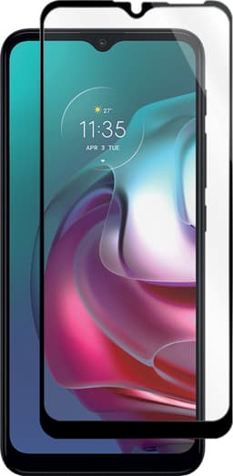 Panzer Full-Fit Motorola Moto G30 skärmskydd (svart)