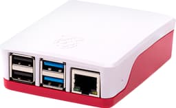 Raspberry Pi 4 kabinett (rød/hvit)
