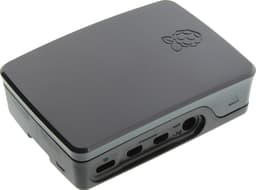 Raspberry Pi 4 Case skal (svart/grå)