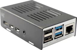 Raspberry Pi 4 Chassi etui (sort/sølv)